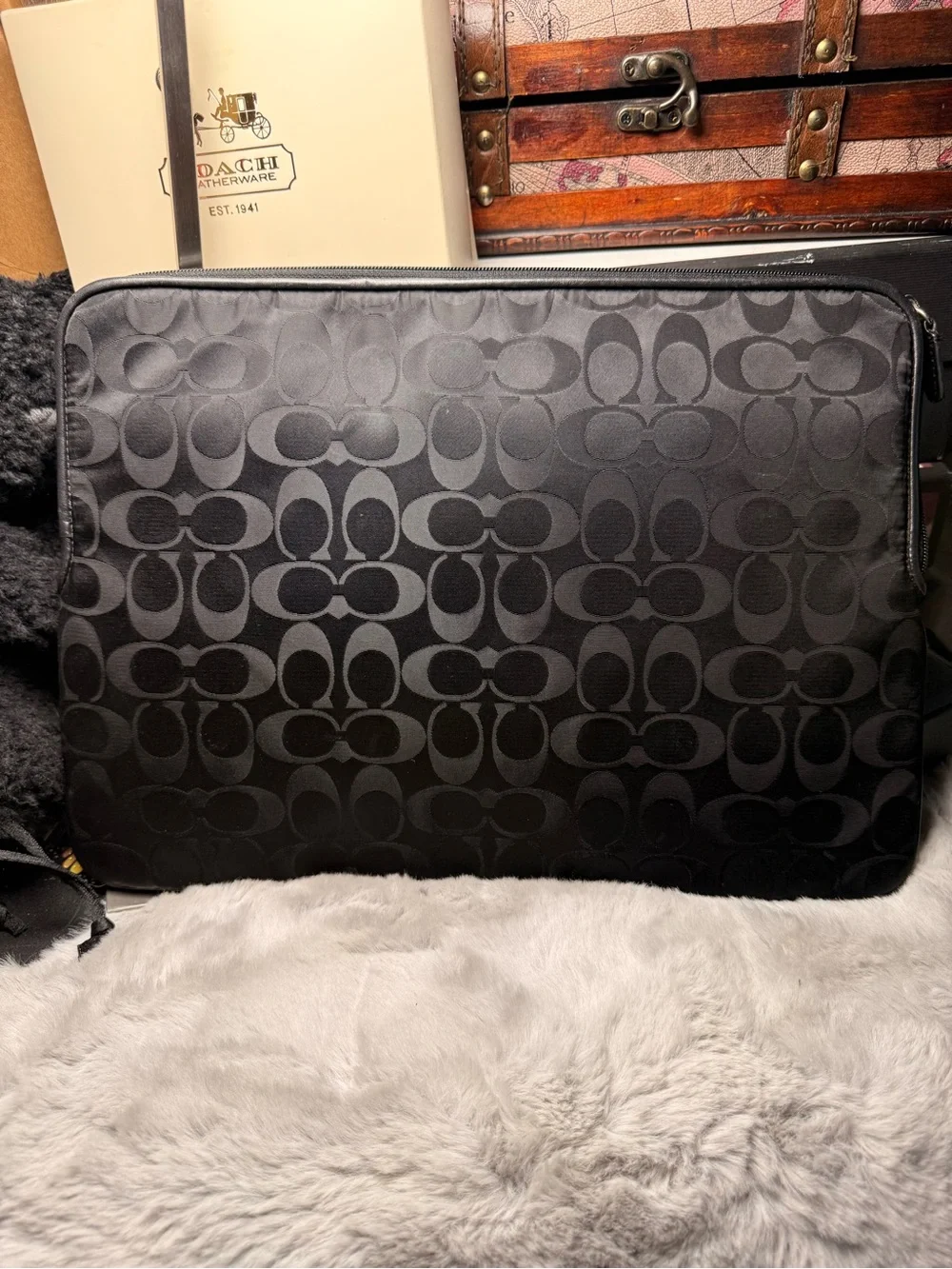 Coach laptop briefcase